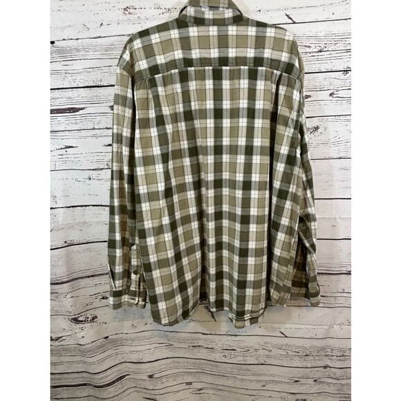Men's Carhartt Green Plaid Button Down Shirt 2XL - Picture 6 of 8